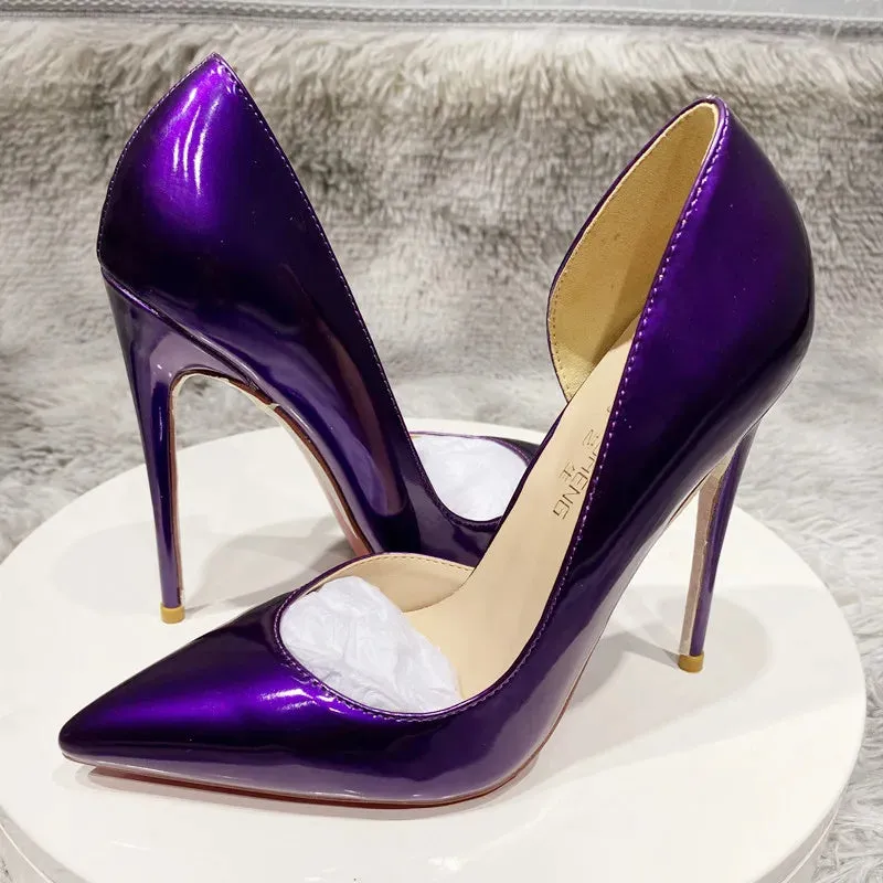 12 cm Sexy shoes high heel shoes real photos
