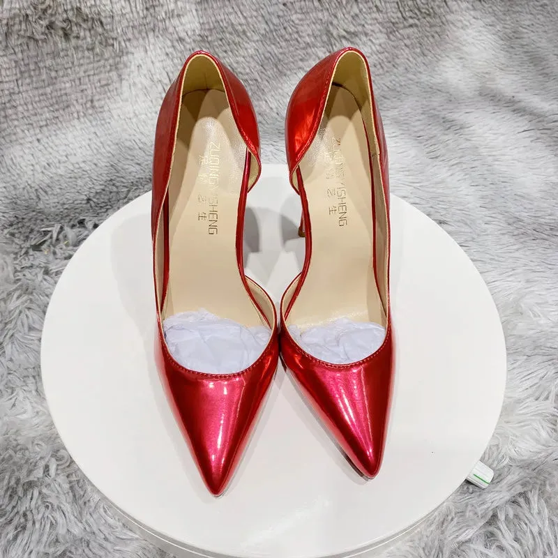 12 cm Sexy shoes high heel shoes real photos