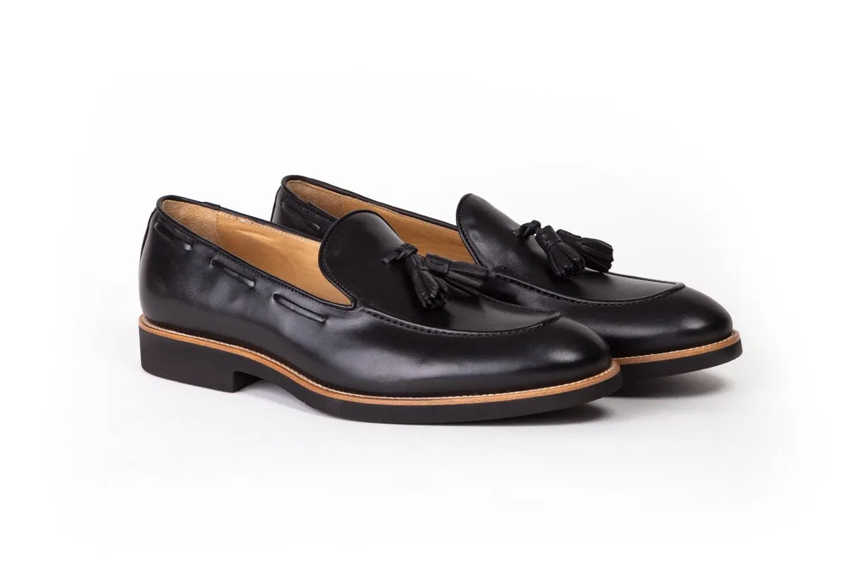 2017 Men's Black Tassel Loafer