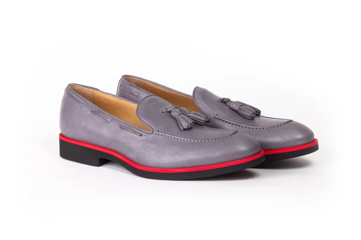 2017 Men's Grey & Red Tassel Loafer