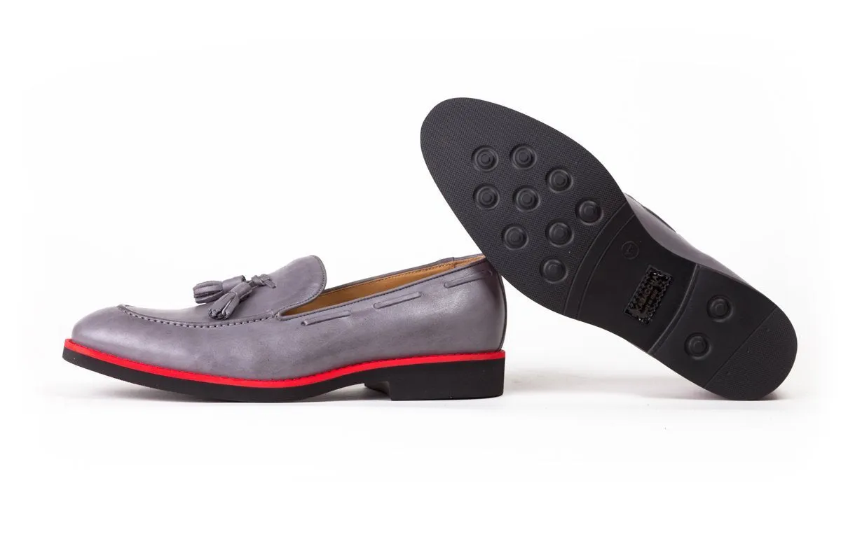 2017 Men's Grey & Red Tassel Loafer