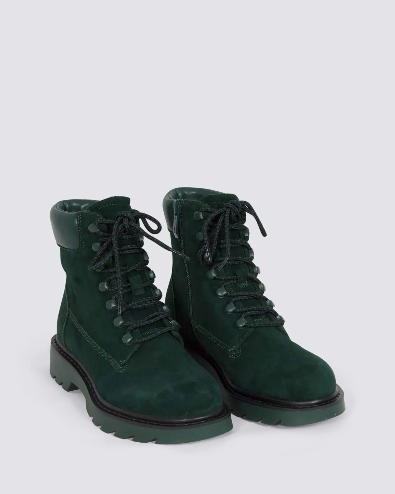 25909 COMBAT BOOTS GREEN LEATHER
