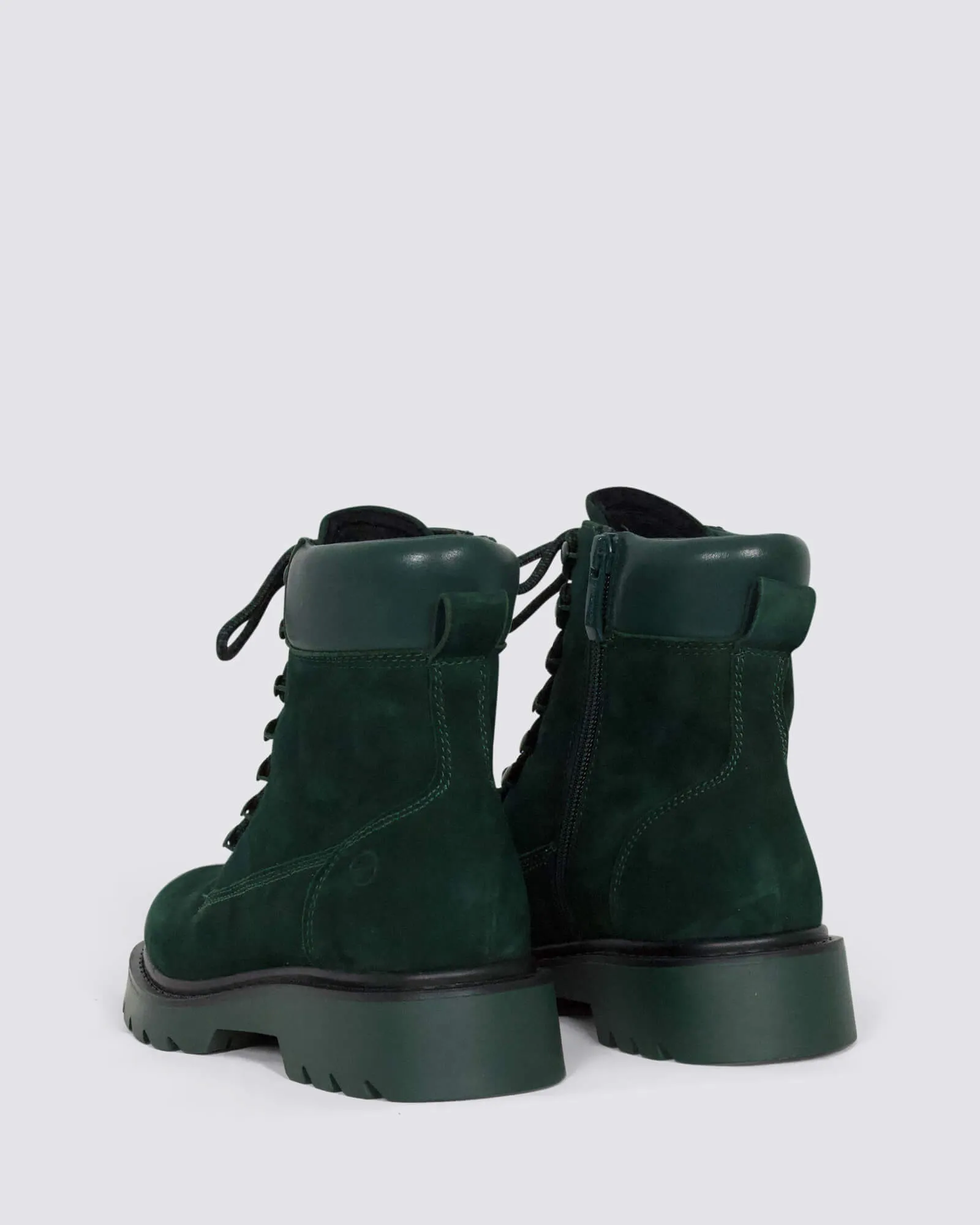 25909 COMBAT BOOTS GREEN LEATHER