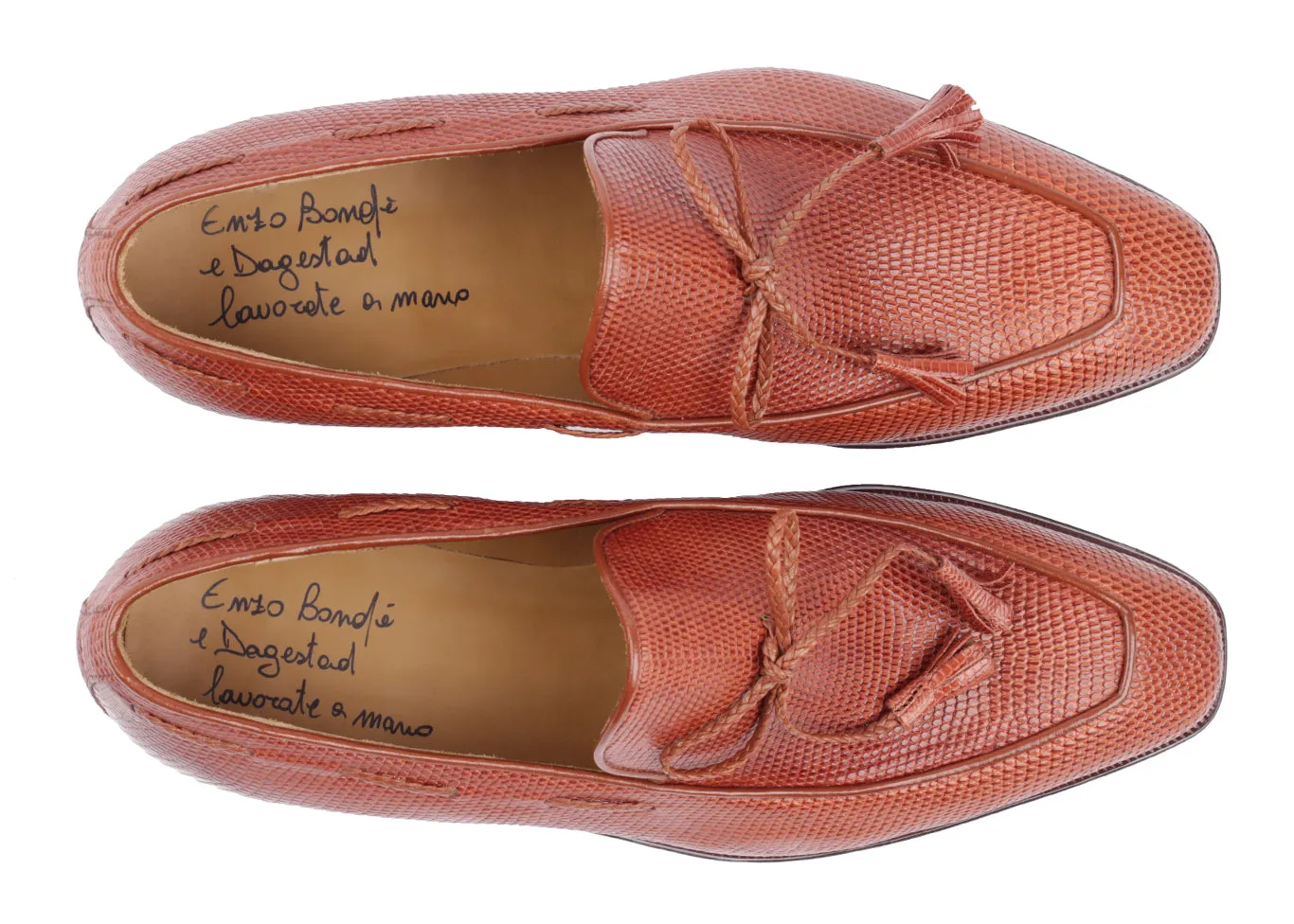 4019 - Braided Tassel Loafer - Brown Iguana