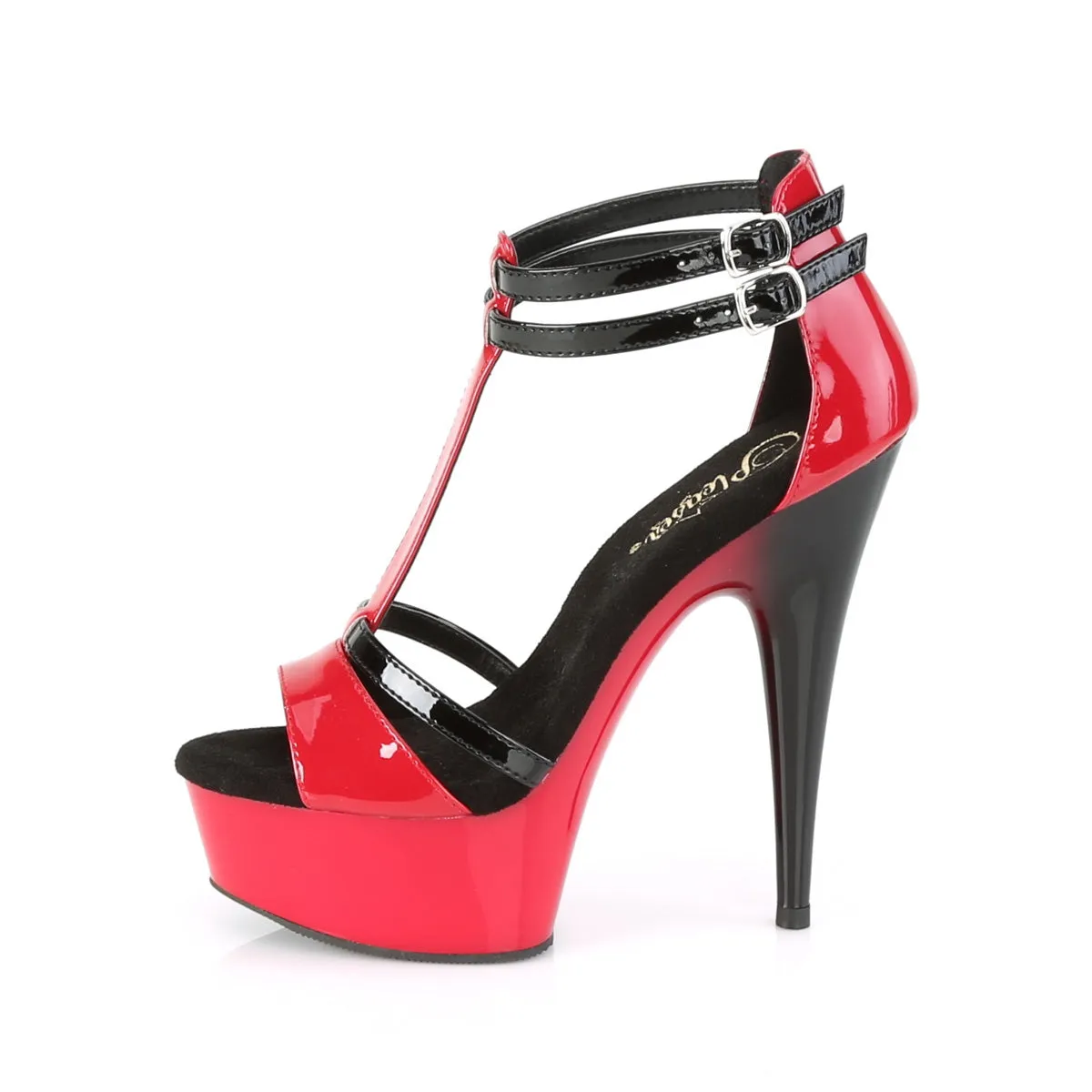 6 Inch Heel DELIGHT-663 Red Black