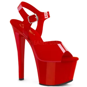7 Inch Heel SKY-308N Red Jelly Like TPU