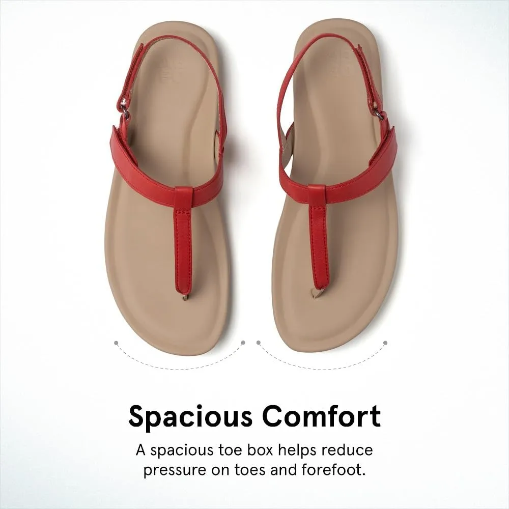 ABEO Oasis T-Strap Sandals For Women | Arch Support Sandals | Built-In Orthotic Insole | Plantar Fasciitis Pain Relief