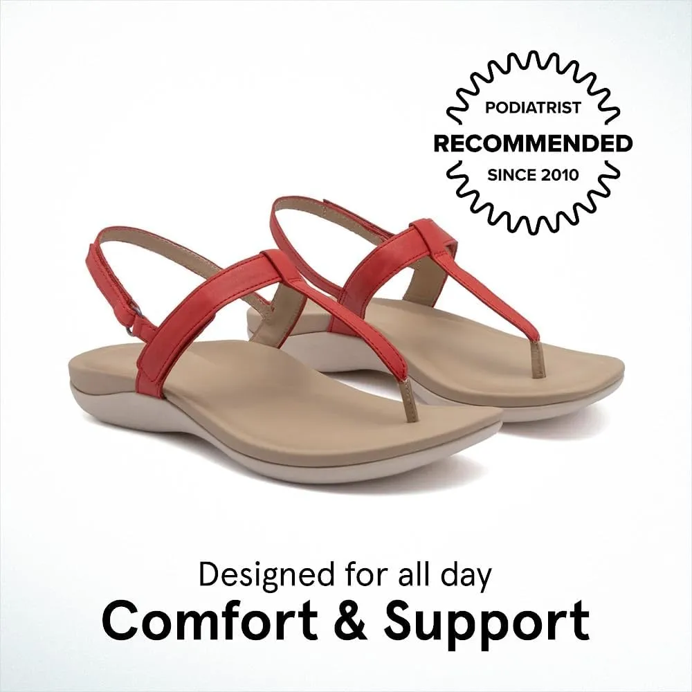 ABEO Oasis T-Strap Sandals For Women | Arch Support Sandals | Built-In Orthotic Insole | Plantar Fasciitis Pain Relief