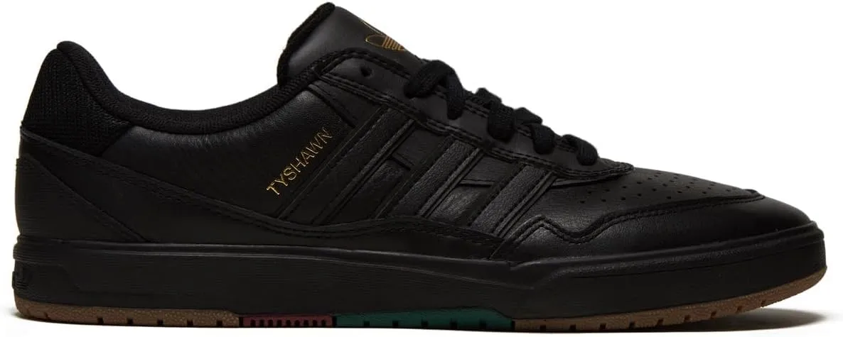Adidas Tyshawn II Shoes - Black/Black/Court Green - 6.0