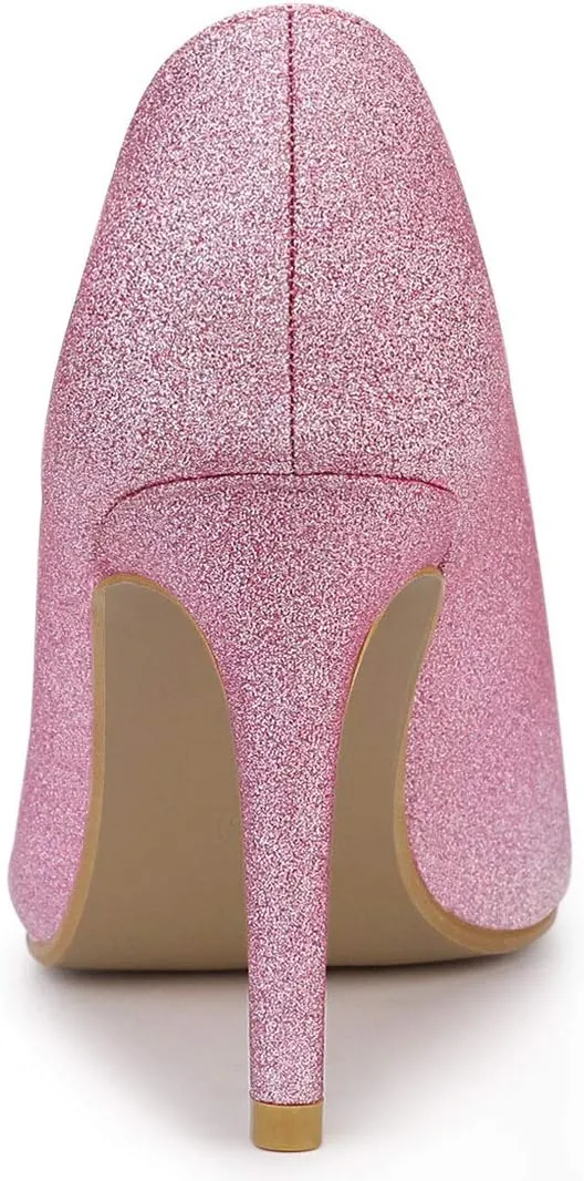 Allegra K Women's Party Glitter Stiletto High Heels Pumps