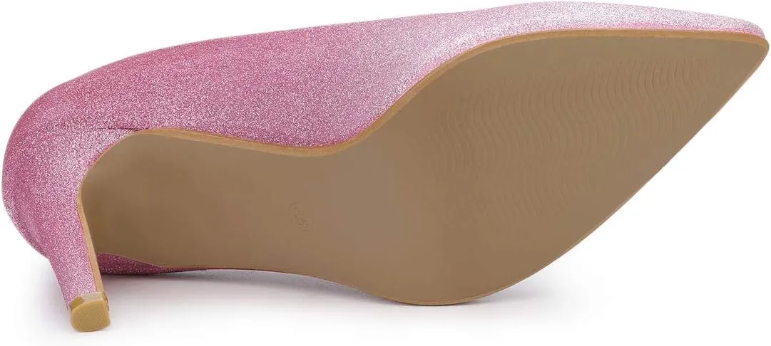 Allegra K Women's Party Glitter Stiletto High Heels Pumps