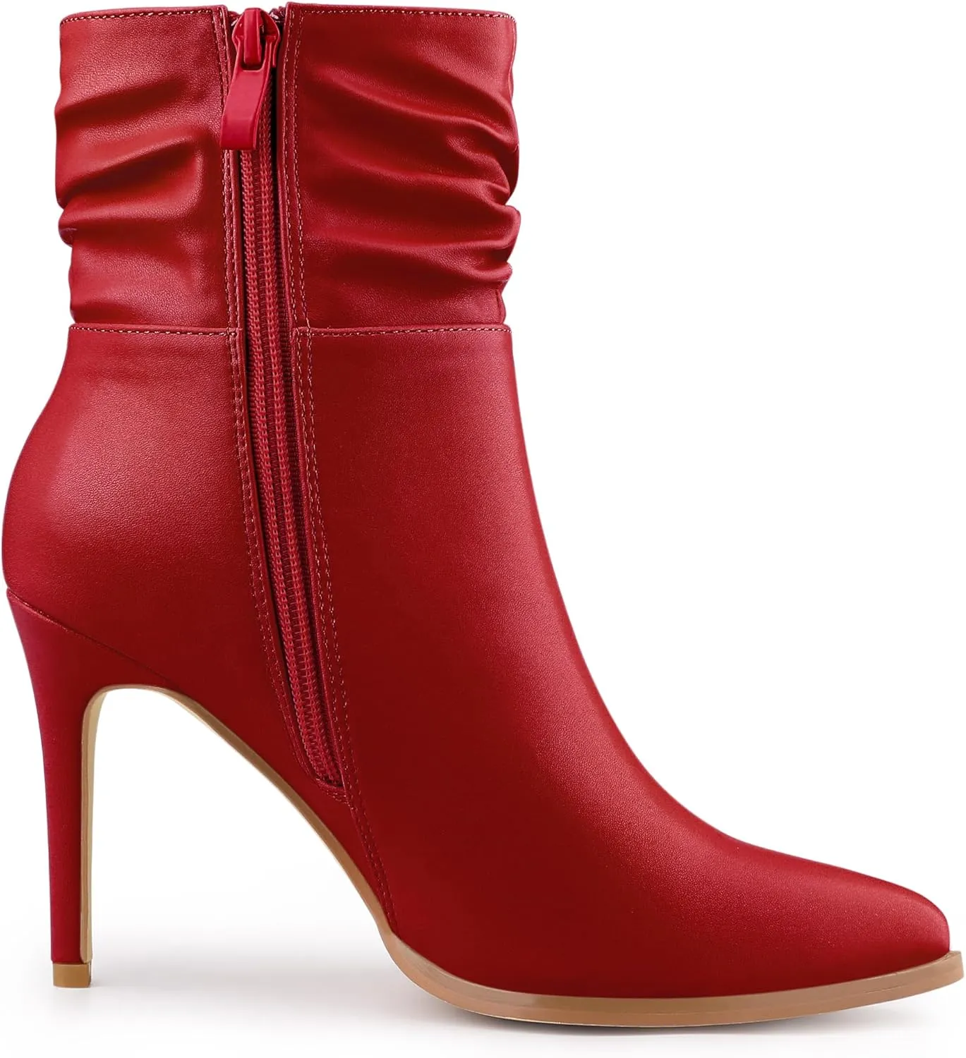 Allegra K Women's Slouched Pointed Toe Stiletto Heels Ankle Boot
