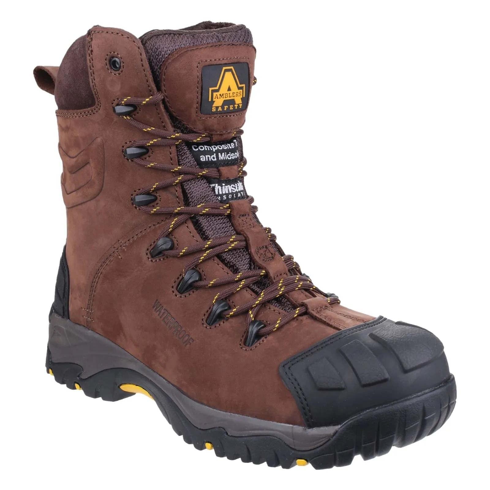 Amblers Safety Men's AS995 Pillar Hi-leg Safety Boot in Brown
