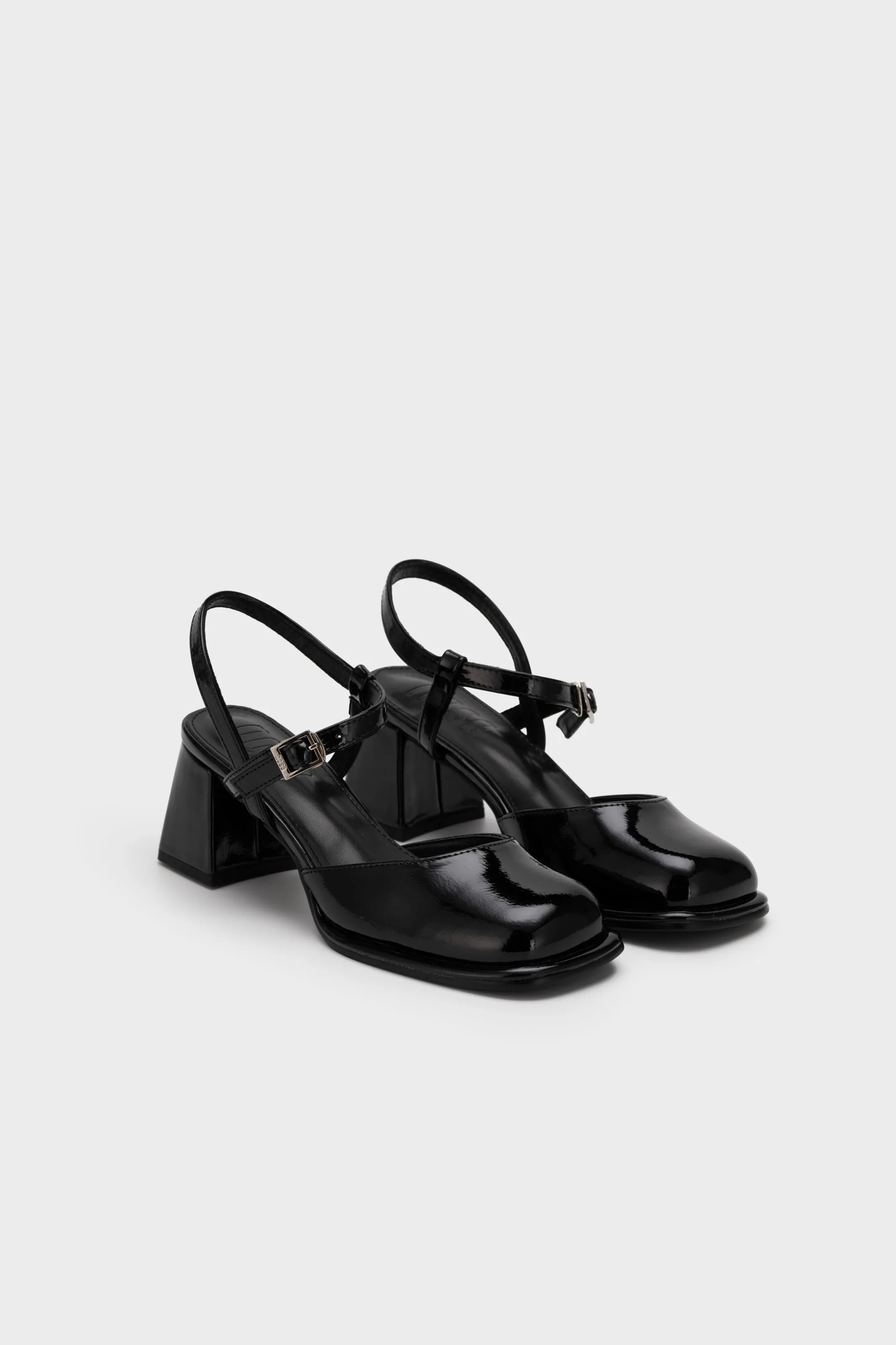ANKLE STRAP CHUNKY HEEL PUMP