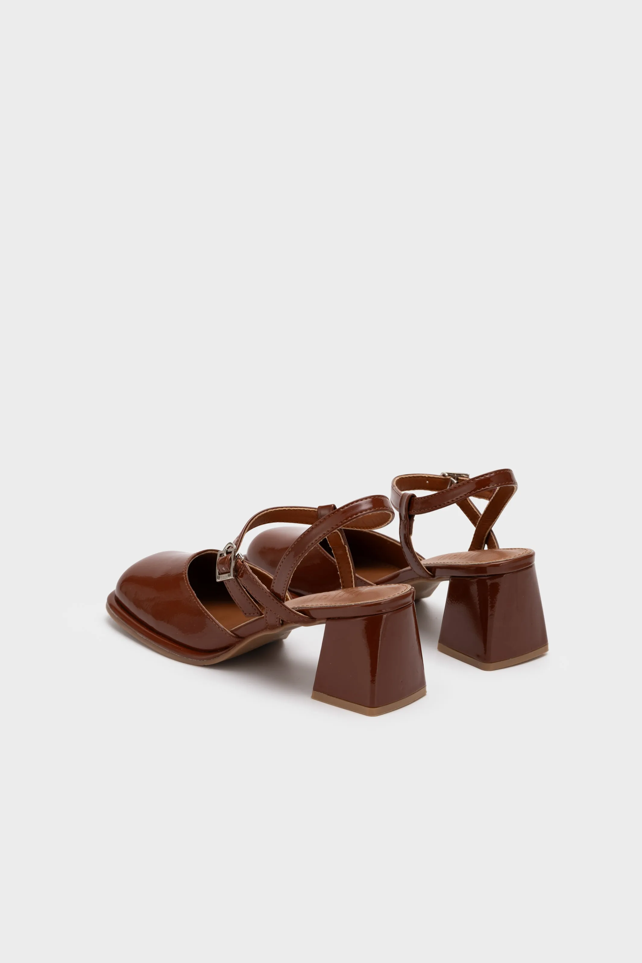 ANKLE STRAP CHUNKY HEEL PUMP