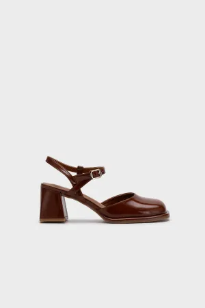 ANKLE STRAP CHUNKY HEEL PUMP