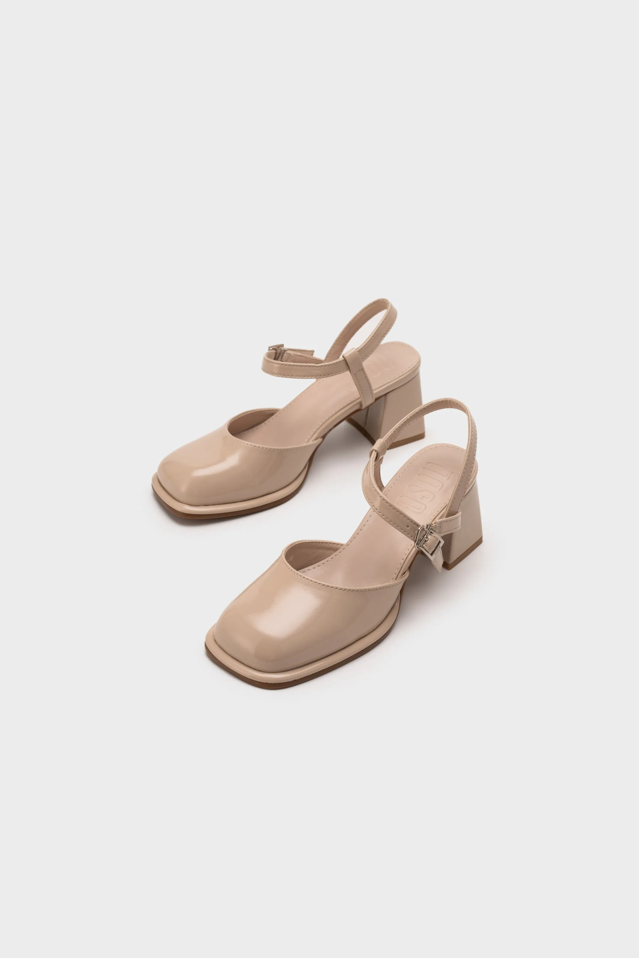 ANKLE STRAP CHUNKY HEEL PUMP