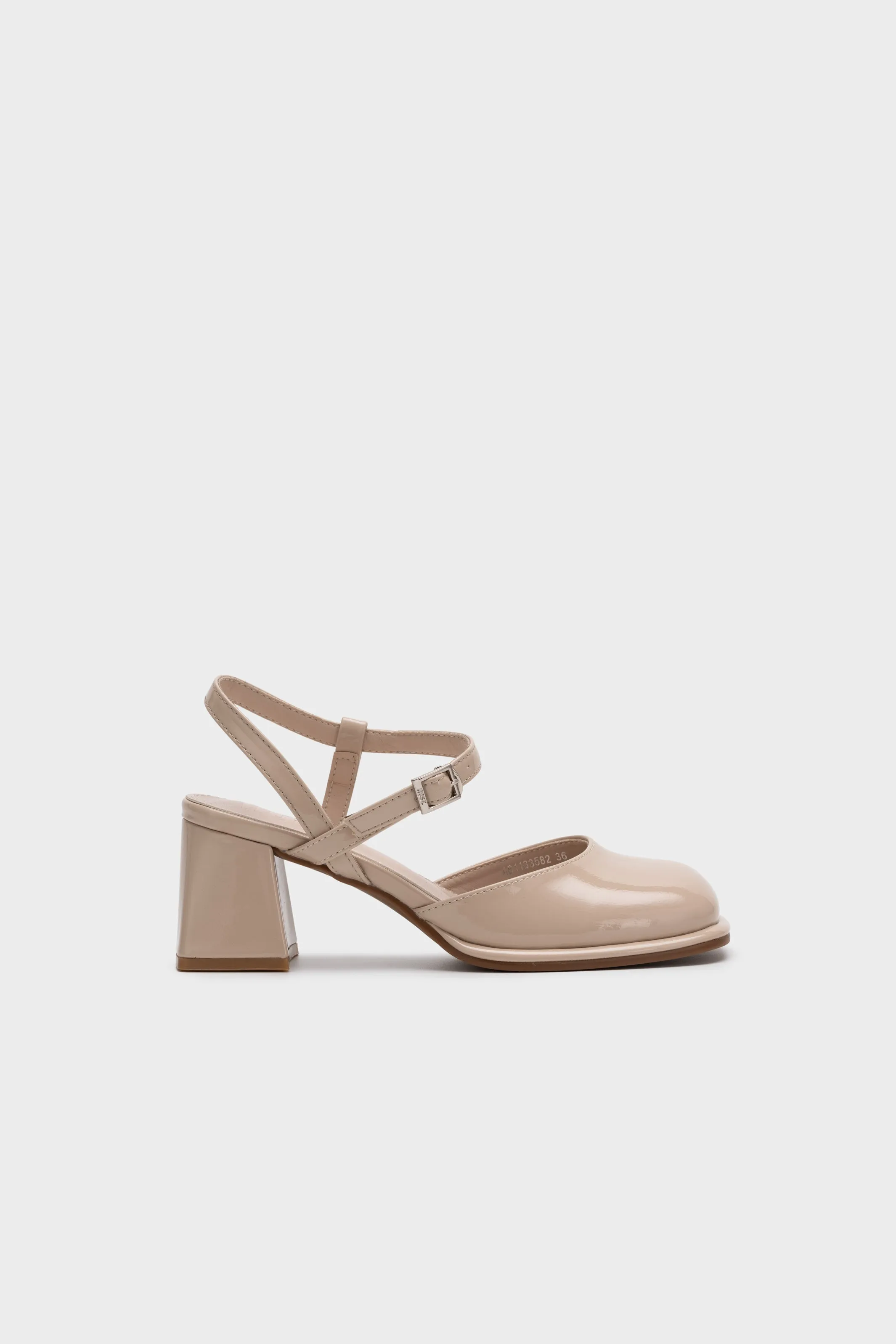 ANKLE STRAP CHUNKY HEEL PUMP