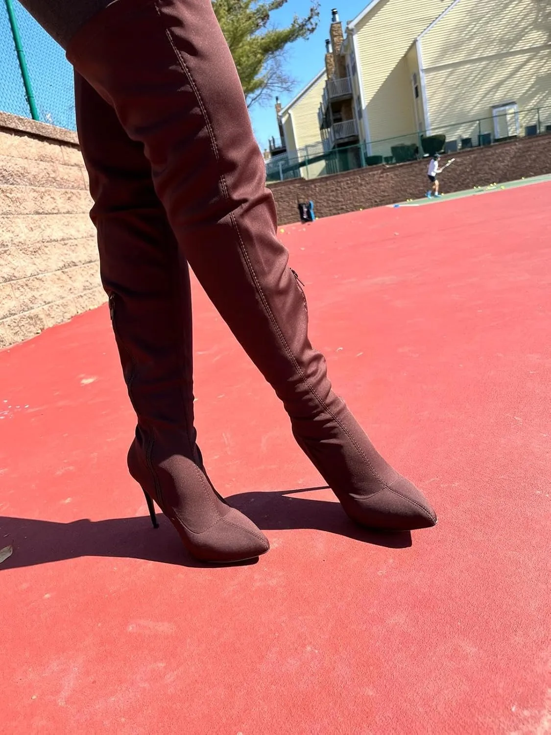 Anne Michelle Dedicate 48M Womens Elastane Pointy Toe Stiletto Boots