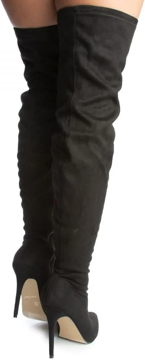 Anne Michelle Dedicate 48M Womens Elastane Pointy Toe Stiletto Boots