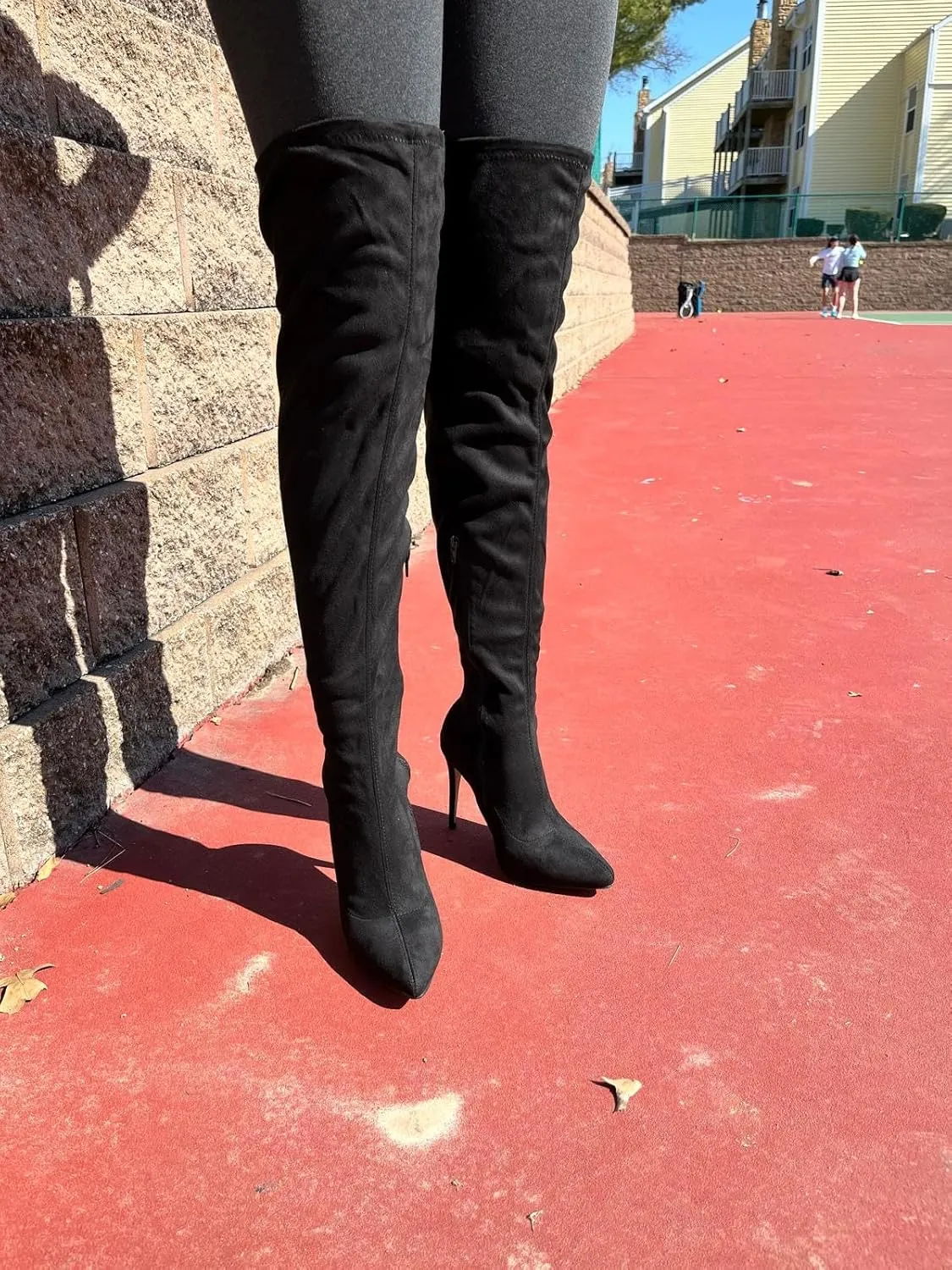 Anne Michelle Dedicate 48M Womens Elastane Pointy Toe Stiletto Boots
