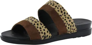 Annie Two Toned Media Strap Sandals-Cognac-9.5