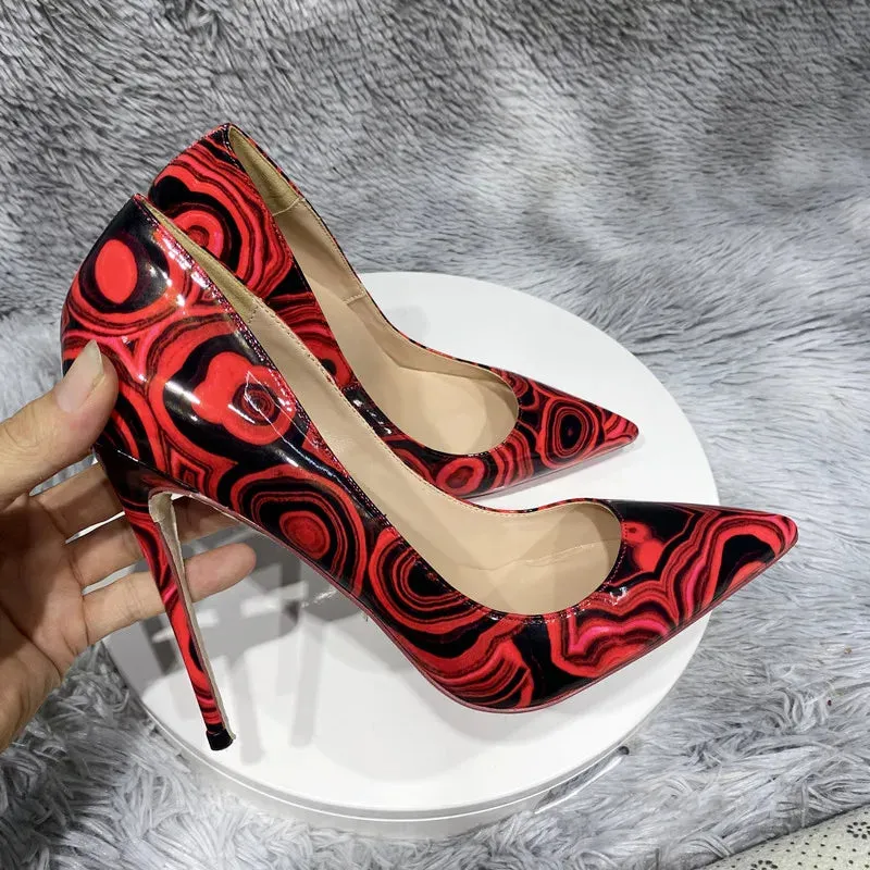 artistic graffiti female print sexy stiletto high heel