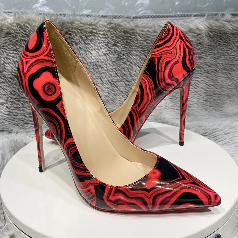 artistic graffiti female print sexy stiletto high heel