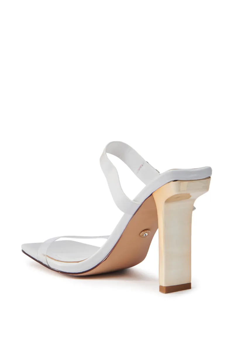 AZALEA WANG FANAKA WHITE CHUNKY SANDAL