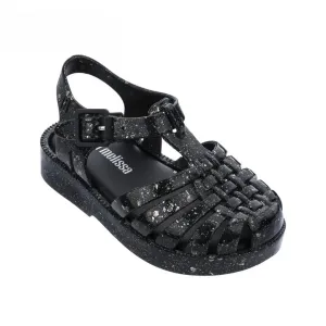 Baby Jelly Sandal with Black Buckle Closure
