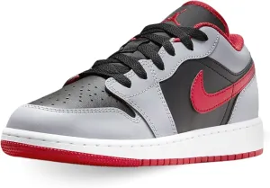 Big Kid's Air Jordan 1 Low GS Black/Fire Red-Cement Grey (553560 060) Gradeschool - Size 6Y
