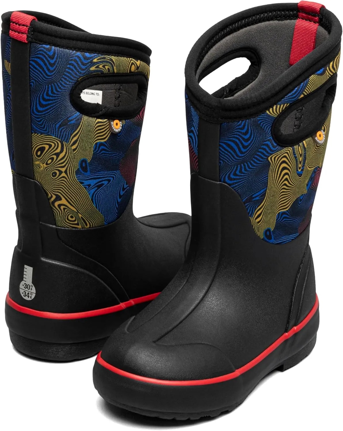 BOGS Unisex-Child Classic Ii-Warped Stripes (Toddler/Little Big Kid) Rain Boot