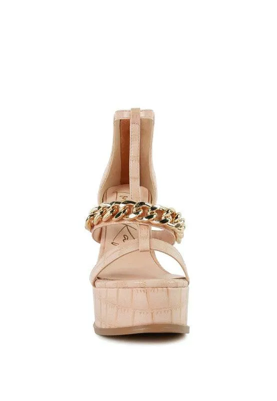 BONITA METAL CHAIN ZIP UP SANDAL