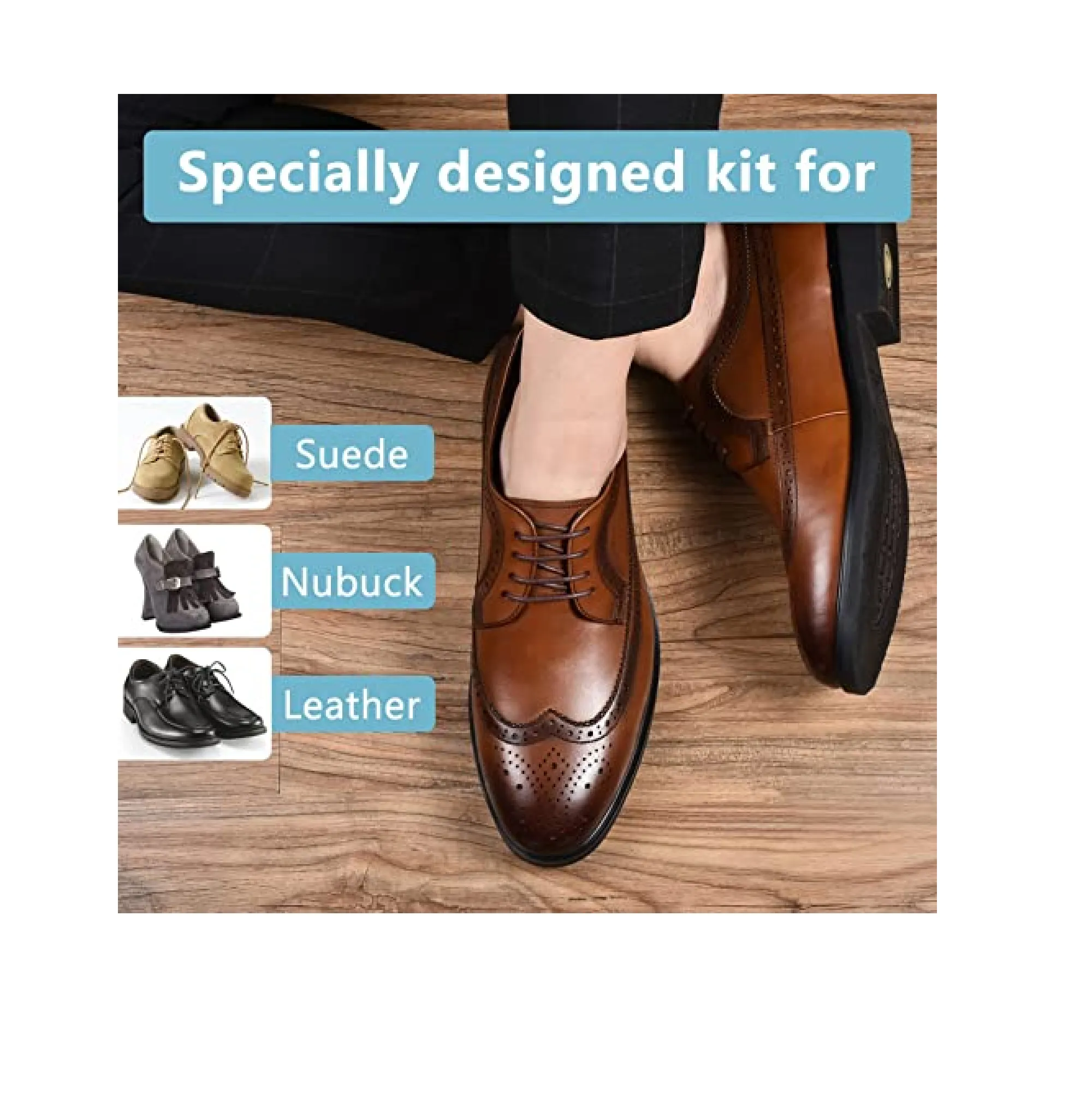 BOOT BLACK Shoe Polish Kit with Shoe Brush Leather Shoe Shine