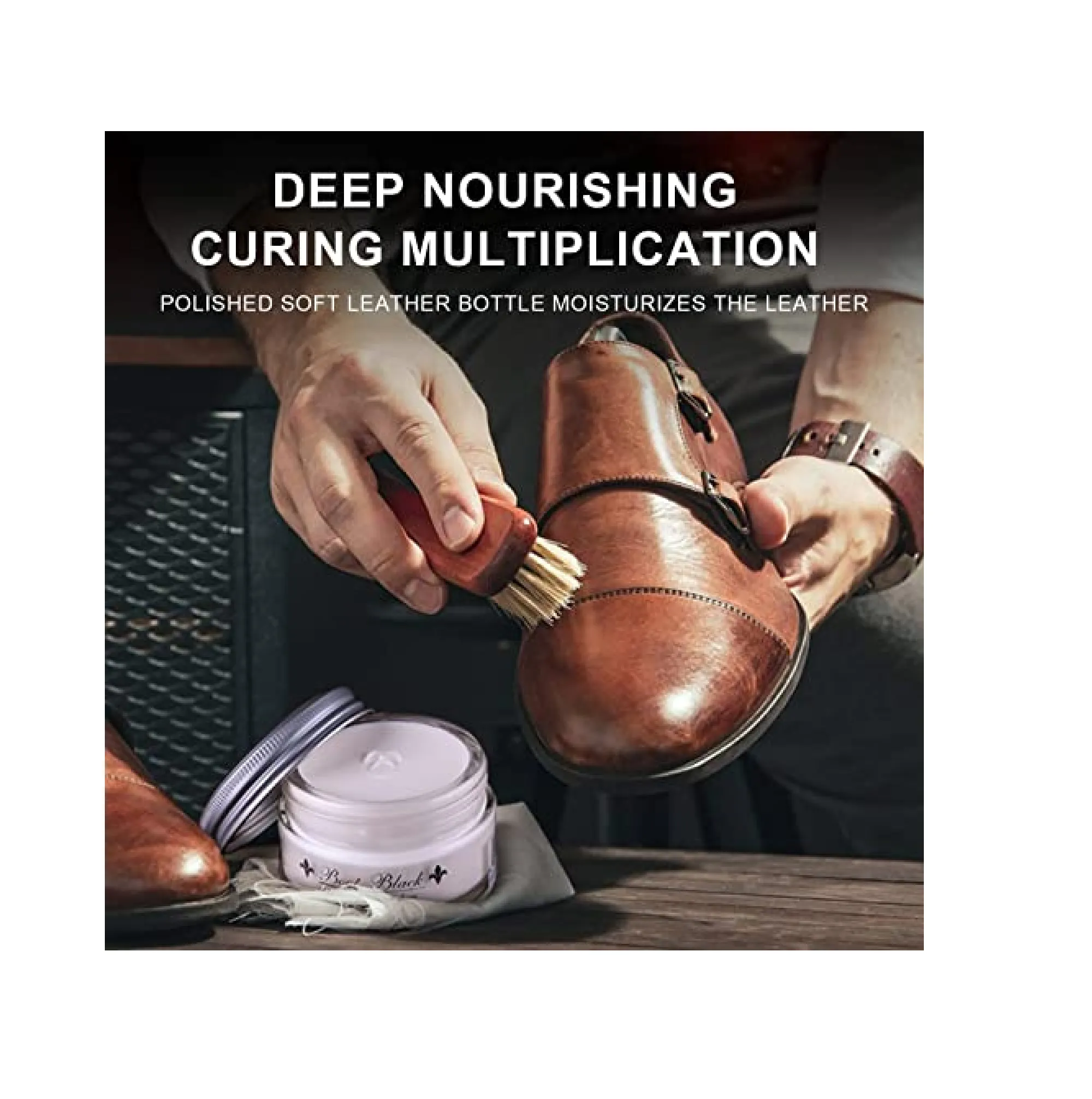 BOOT BLACK Shoe Polish Kit with Shoe Brush Leather Shoe Shine