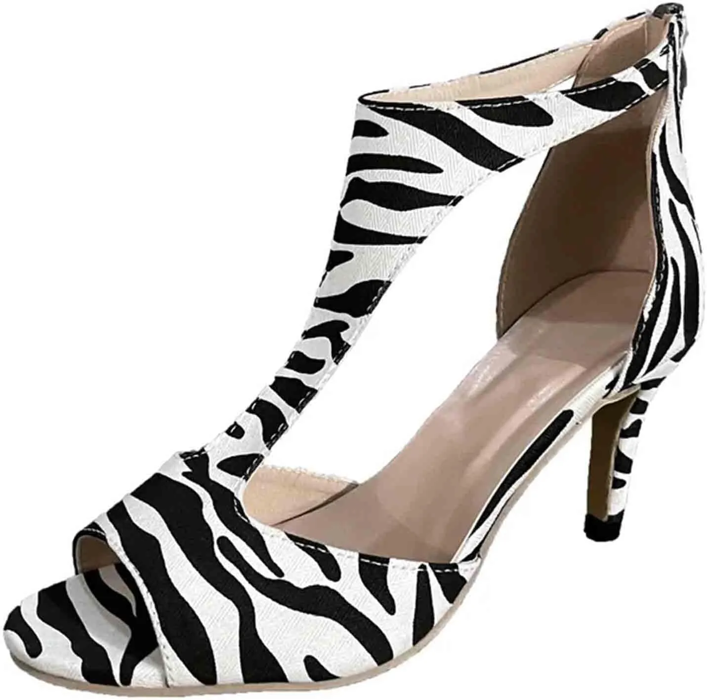 BORAMAX Sandals Women Fashion Heels, Women'S Sexy High Heel Sandals Open Toe Summer Dressy Low Heel Sandals Hollowed Out Comfortable Party Sandals