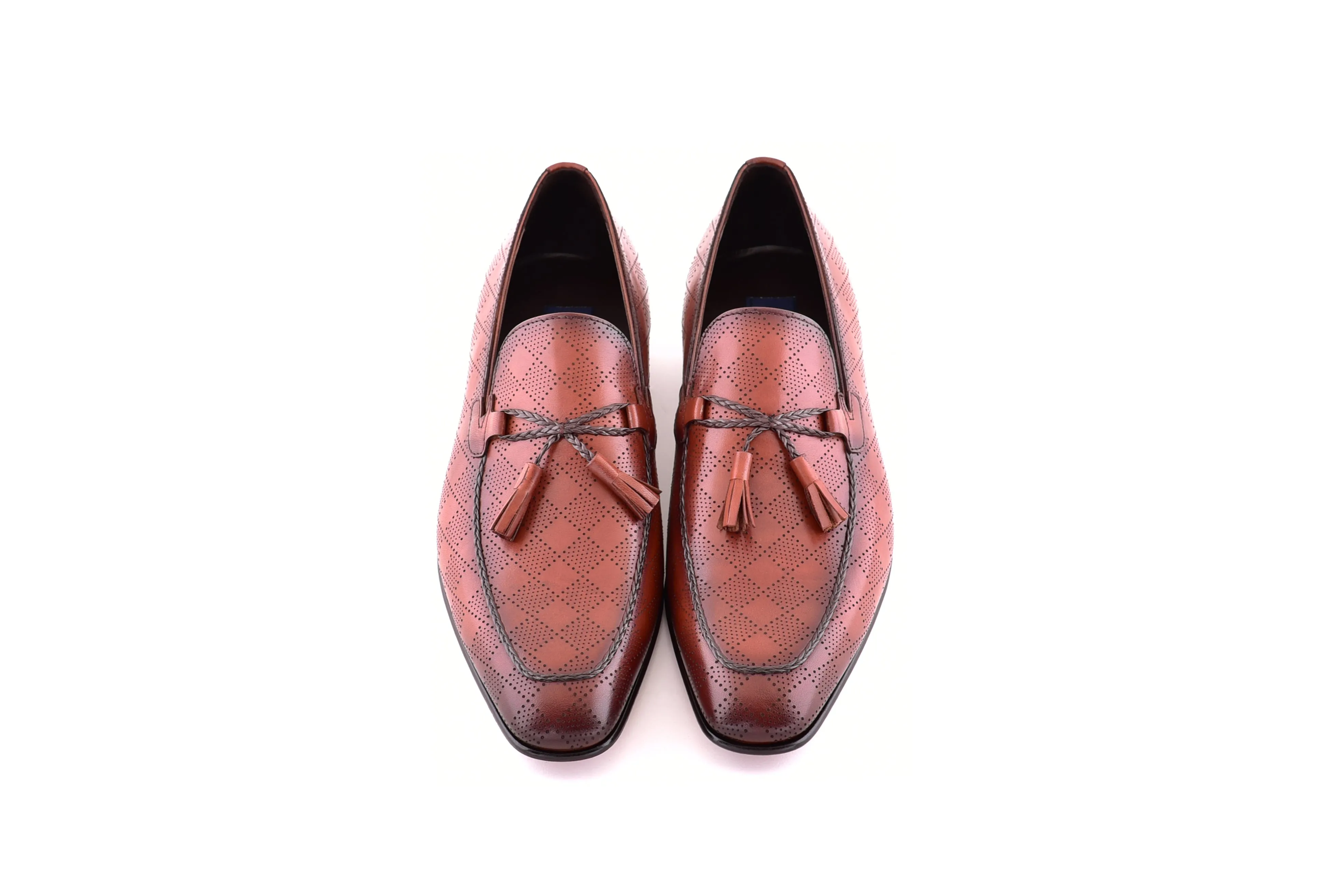 C0001108-5509 Tassel Loafer With Designed leather-Tan