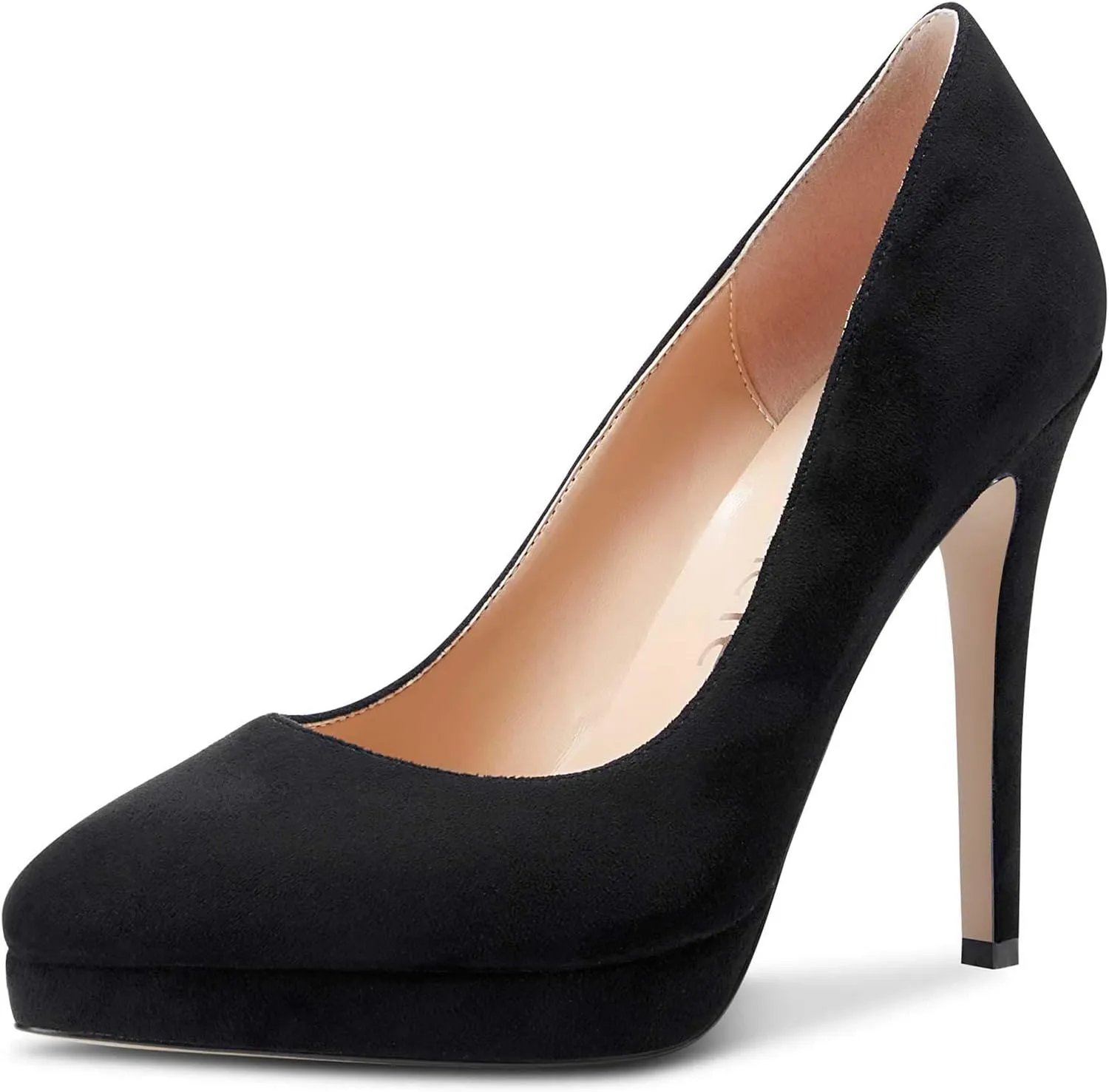 Castamere Womens High Heels Platform Pumps Slip-on Stilettos 12CM Heel Office Dress Shoes