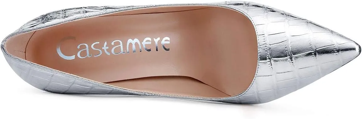 Castamere Womens Sky High Heels Basic Pumps Pointed-Toe Slip-On Stilettos 12CM Heel Shoes
