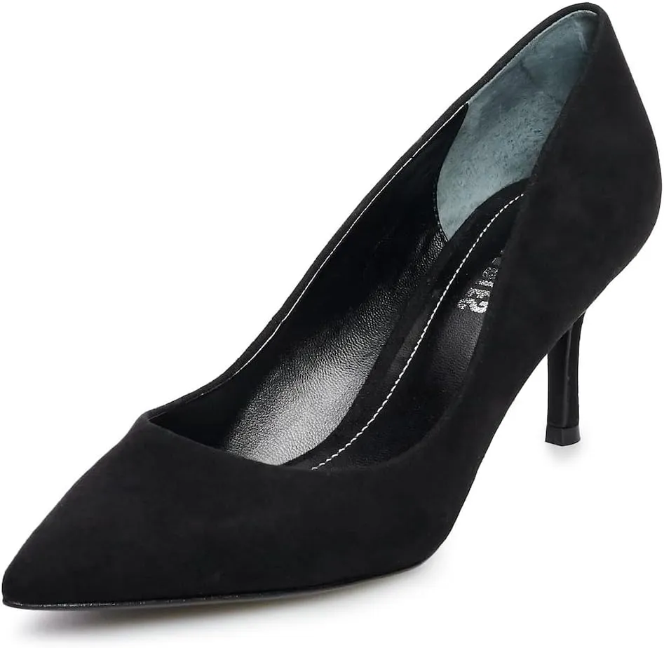 Charles David Amelia Navy Blue Classic Pointed Toe Mid Heel Dress Pumps