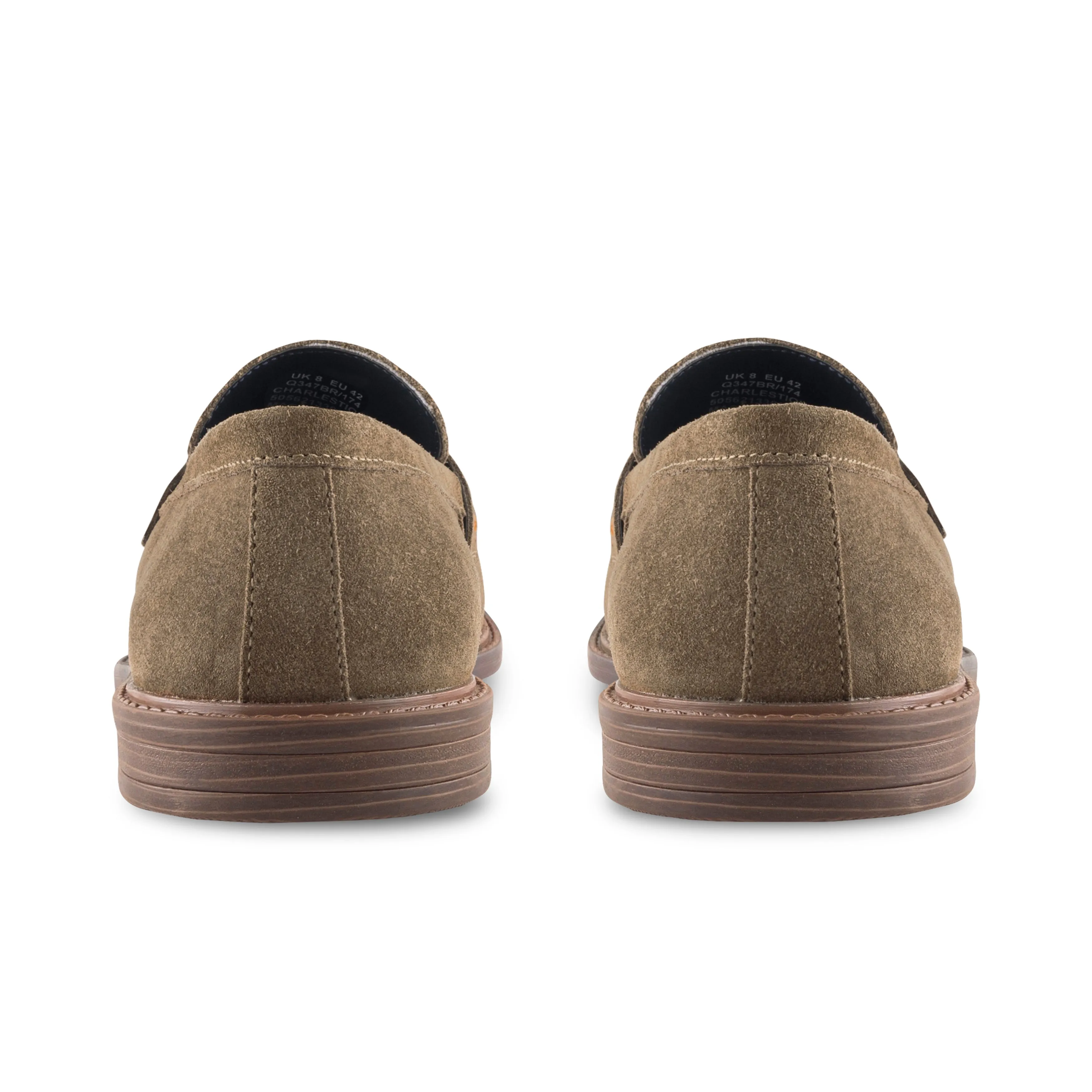 Charleston Suede Leather Tassel Loaferss - Butter Brown