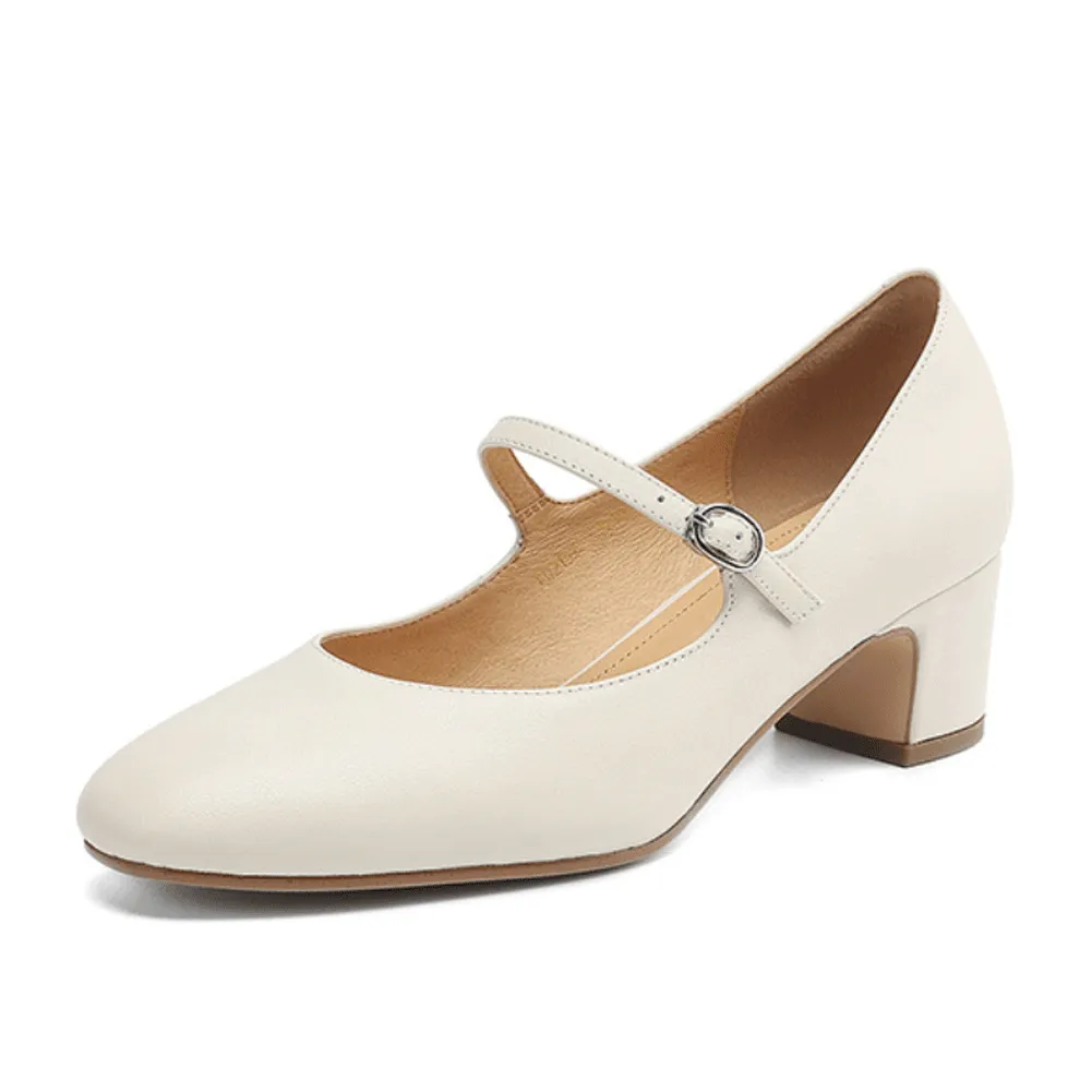 CHUNKY HEEL MARY JANE PUMPS