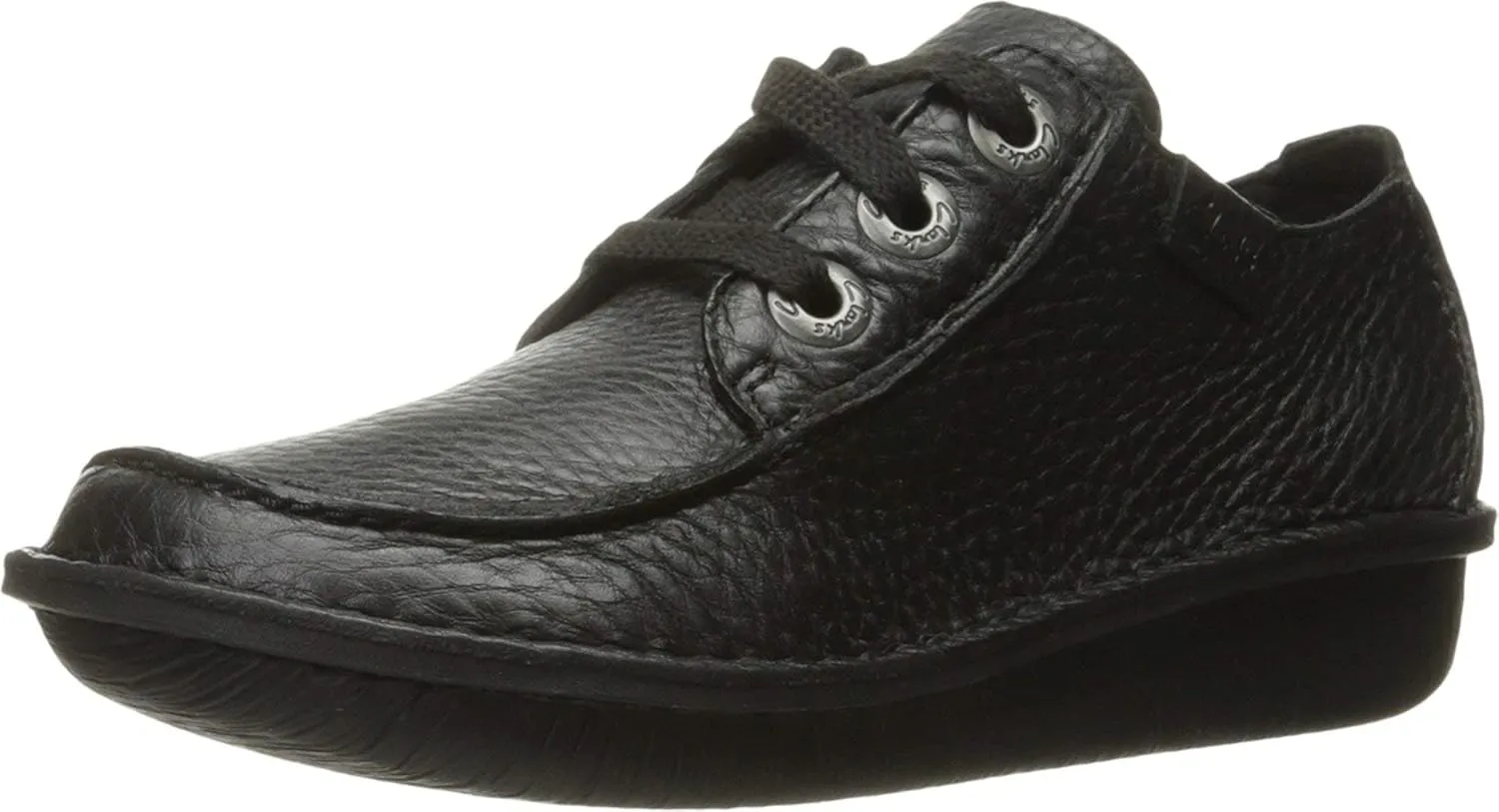 Clarks Unisex Funny Dream Oxford, Black Leather, 0 US Women