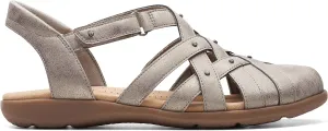 Clarks Womens Faux Leather Comfort Insole Slingback Sandals