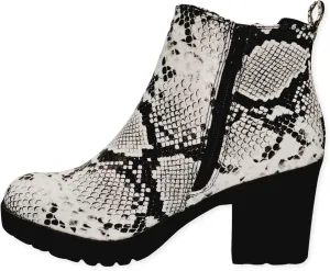 CLUB-01 Women's Slip On Chunky Heel Ankle