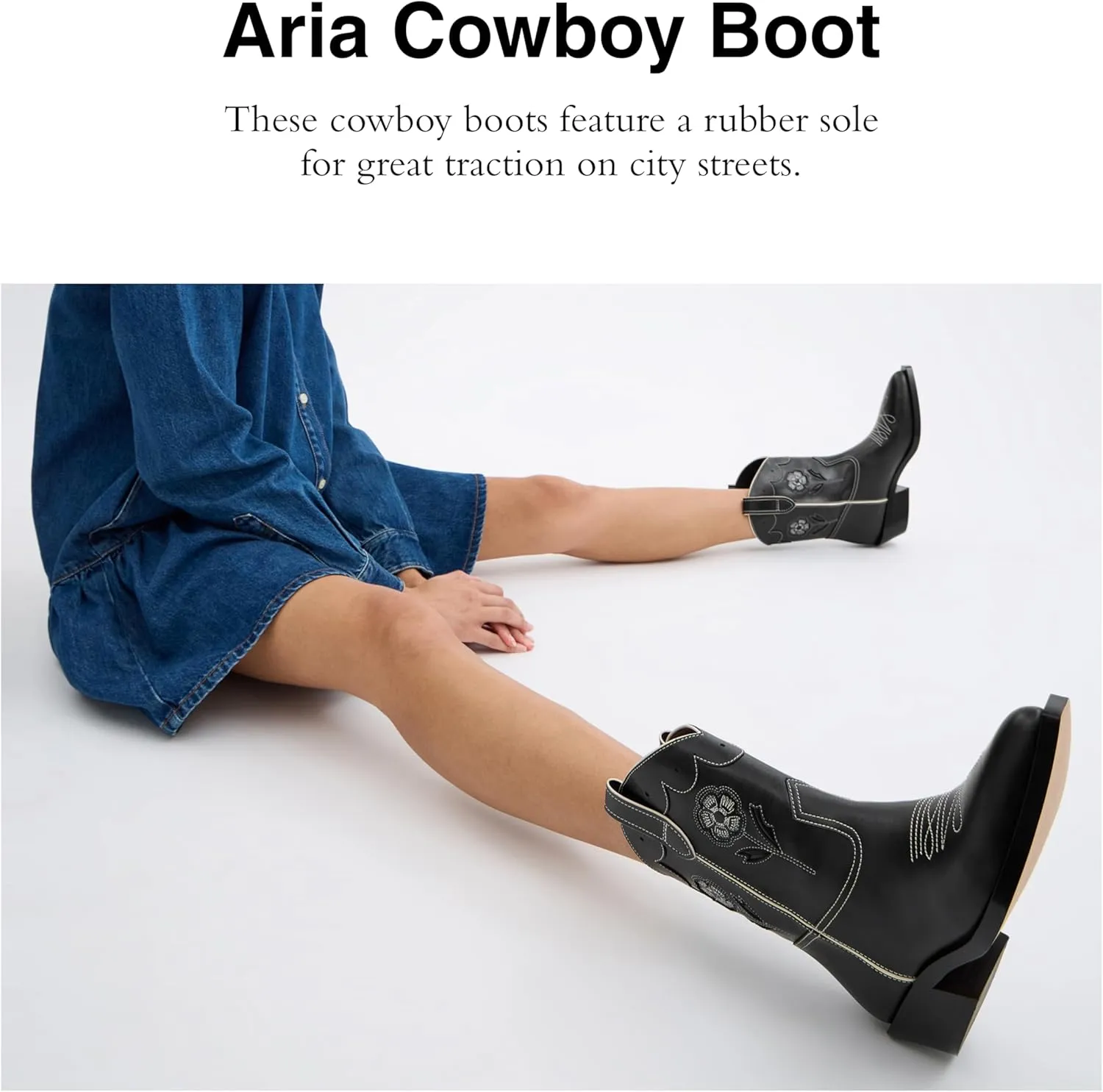 COACH Men's Aria Cowboy Boot Industrial Shoe