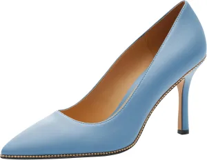 Coach Women's Samantha Pump, Charcoal/Black, 8.5