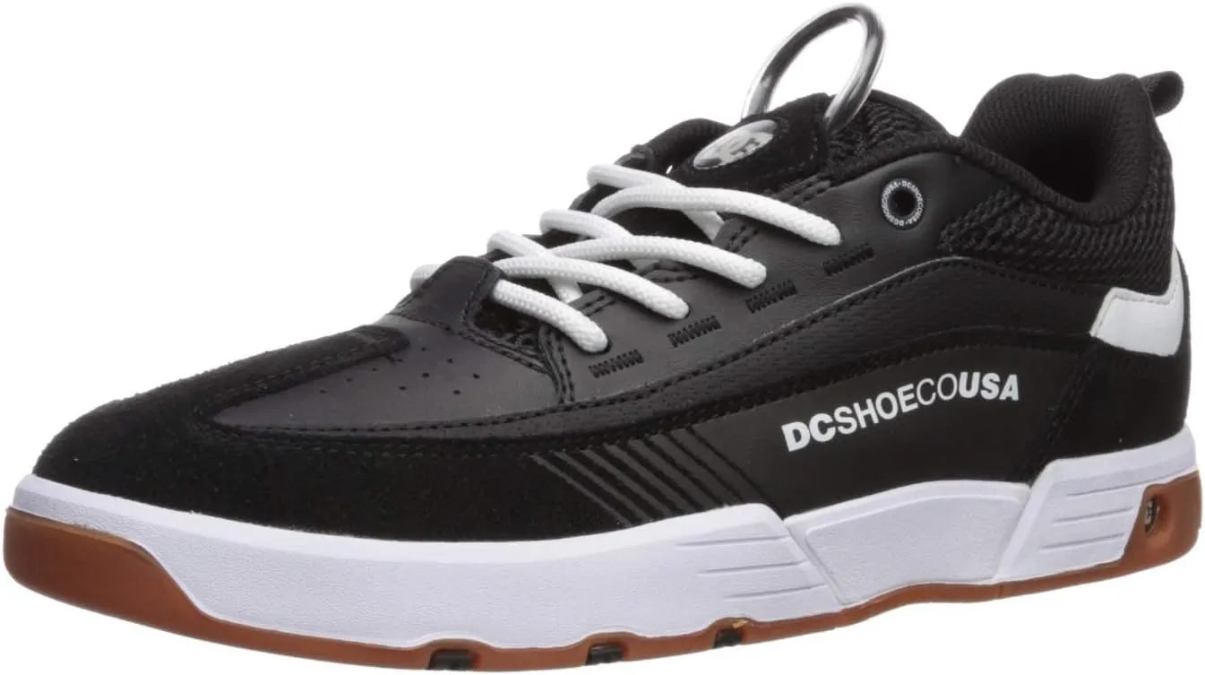 DC Men's Legacy 98 Slim Skate Shoe, Black/White, 11.5 M US