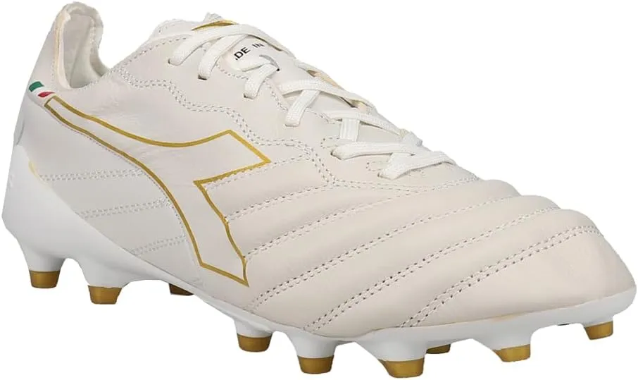 Diadora Mens Brasil Elite Tech Italy Lpx Firm Ground Soccer Cleats Firm Ground - White
