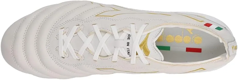 Diadora Mens Brasil Elite Tech Italy Lpx Firm Ground Soccer Cleats Firm Ground - White